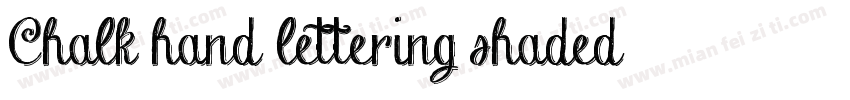 Chalk hand lettering shaded字体转换